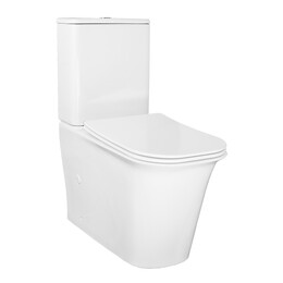 Унитаз-компакт безободковый Azario Velise AZ-1222A с крышкой микролифт фото 