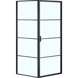 Душевое ограждение Azario Richmond 80х80 см AZ-NAG1221 800 BLACK, чёрный/прозрачное фото 
