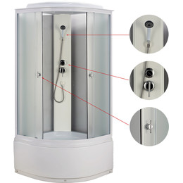 Душевая кабина Loranto 90х90 см CS-986ТМ/W, белый/матовое фото 