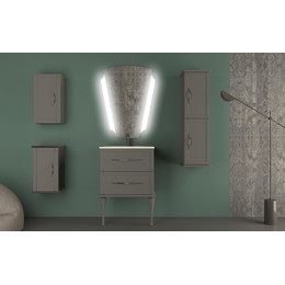 Тумба универсальная с раковиной Cezares 55241 60 см, Grigio Nuvola фото 