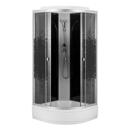 Душевая кабина Loranto 100х100 см CS-1000-25ТМ/М, хром/мозаика фото 