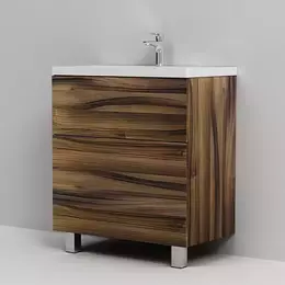 Тумба напольная с раковиной AM.PM Gem 75 см M90FSX0752HF, орех, Цвет фасада: тёмное дерево фото 