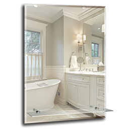 Зеркало Loranto Модерн Люкс 49 см 00000000339, с полкой фото 