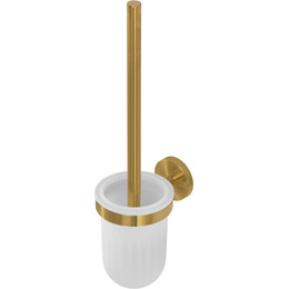 Ёршик для унитаза Cezares Relax RELAX-TBS-V-BORO, цвет брашированное золото фото 