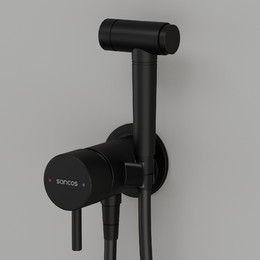 Набор для гигиенического душа Sancos Atom SC2001MB, чёрный матовый фото 