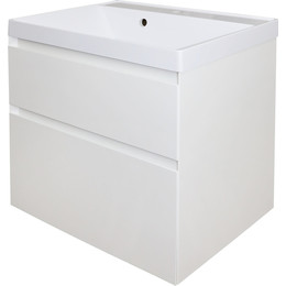 Тумба подвесная с раковиной Azario Velluto 60 см CS00088601, белый матотвый фото 