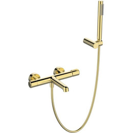 Смеситель для ванны BelBagno UNO-VASM/DFS-ORO, золото фото 