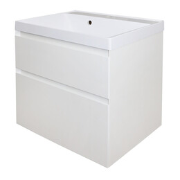 Тумба подвесная с раковиной Azario Velluto 60 см CS00088601, белый матотвый фото 