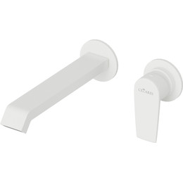 Смеситель для раковины настенный Cezares NAUTIC-BLI2-BIO (со скрытой частью) белый матовый, Цвет производителя: белый матовый фото 