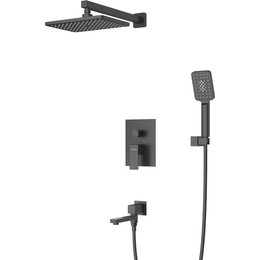 Душевая система для ванны Cezares SLIDER-VDSET-NOP, чёрный матовый, Цвет производителя: чёрный матовый фото 