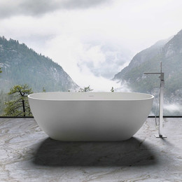 Ванна отдельностоящая Solid Surface Vincea 170x80 см VBT-4S04MW, белый матовый фото 