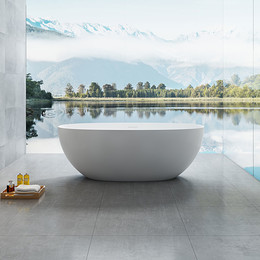Ванна отдельностоящая Solid Surface Vincea 170x75 см VBT-6S01MW, белый матовый фото 