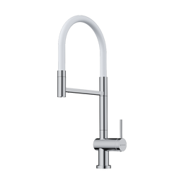 Смеситель для кухни Omoikiri Kanto-2 Plus-SB C-WH 4994400, хром/белый фото 