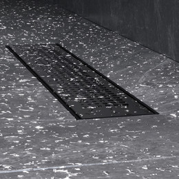 Душевой трап (лоток) 40 AM.PM PrimeFlow W02SC-P11-040-01BM комбинированный затвор с черной матовой решеткой, Цвет производителя: чёрный, Размер трапа: 400 фото 