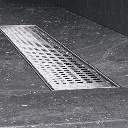 Душевой трап (лоток) 50 AM.PM MasterFlow W01SC-P11-050-01SB комбинированный затвор со стальной матовой решеткой фото 