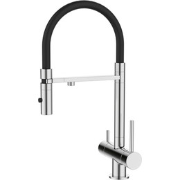 Смеситель для кухни Iddis Ace ACESBFFi05, хром/чёрный фото 