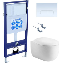 Унитаз с инсталляцией Aquatek Set Альтаир-013 4в1 фото 