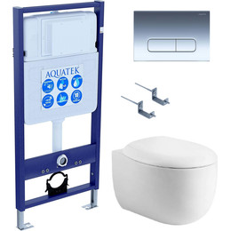Унитаз с инсталляцией Aquatek Set Альтаир-017 4в1 фото 