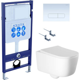 Унитаз с инсталляцией Aquatek Set Лугано-013 4в1 фото 