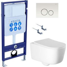 Унитаз с инсталляцией Aquatek Set Лугано-016 4в1 фото 