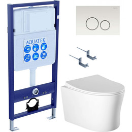 Унитаз с инсталляцией Aquatek Set Ника-016 4в1 фото 
