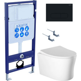 Унитаз с инсталляцией Aquatek Set Ника-015 4в1 фото 