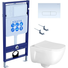 Унитаз с инсталляцией Aquatek Set Дива-013 4в1 фото 