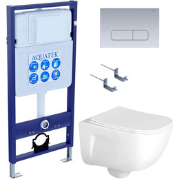 Унитаз с инсталляцией Aquatek Set Дива-014 4в1 фото 