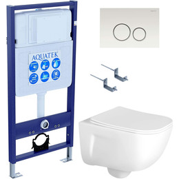 Унитаз с инсталляцией Aquatek Set Дива-016 4в1 фото 
