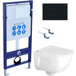 Унитаз с инсталляцией Aquatek Set Дива-015 4в1 фото 