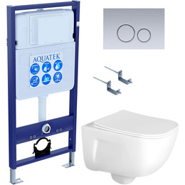 Унитаз с инсталляцией Aquatek Set Дива-019 4в1 фото 