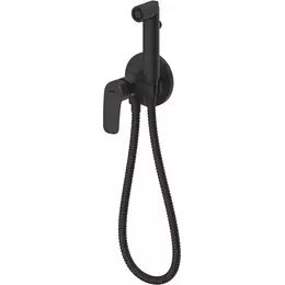 Набор для гигиенического душа Milardo Rora RORBLR0M08, чёрный матовый фото 