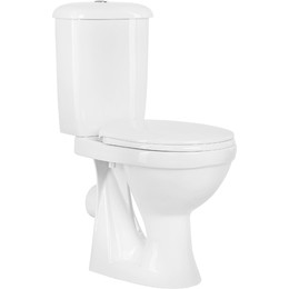 Унитаз-компакт Оскольская керамика Суперкомпакт Стандарт (горизонтальный выпуск) с полипропиленовой крышкой 44901110522 фото 