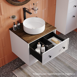 Тумба подвесная со столешницей Iddis Torr 60 см TOR60WMi95K, матовый белый фото 