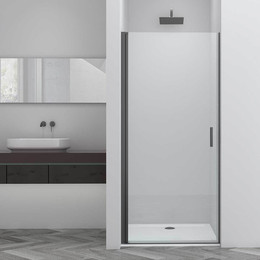 Душевая дверь Vincea Alpha 60 см VDP-3AL600CLGM, вороненая сталь/прозрачное фото 