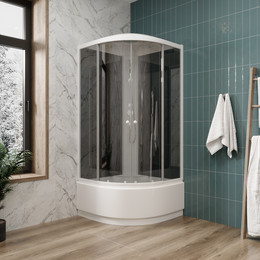 Душевая кабина Parly Classic Эконом 80х80 см EC821, белый/тонированное фото 