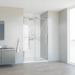 Душевая дверь Vincea Como Soft 110 см VDS-1CS110CL (стекло 8 мм) хром/прозрачное фото 