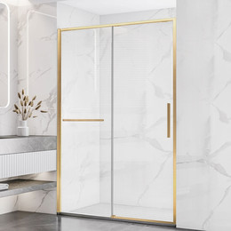 Душевая дверь Vincea Slim Soft 130 см VDS-1SS130CLG, брашированное золото/прозрачное фото 