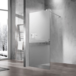 Душевая перегородка Vincea Walk in 100 см VSW-1H100MR (стекло 8 мм) с кронштейном в комплекте, хром/зеркальное фото 