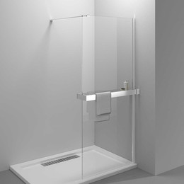 Душевая перегородка Vincea Walk in HR 100 см VSW-4HR100CL (стекло 8 мм) с кронштейном в комплекте, хром/прозрачное фото 
