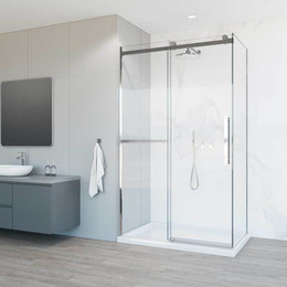 Душевое ограждение Vincea Como Soft 130x90 см VSR-1CS9013CL (стекло 8 мм) хром/прозрачное фото 