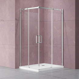 Душевое ограждение Vincea Dice 100x100 см VSS-4D100CL (стекло 8 мм) хром/прозрачное фото 