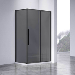 Душевое ограждение Vincea Slim-N 110x80 см VSR-4SN8011CGB, чёрный/тонированное фото 