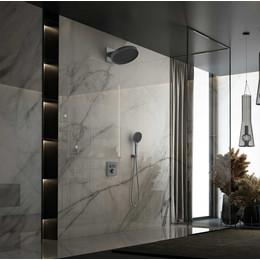 Душевая система для душа с термостатом Vincea Inspire VSFW-3I21MT3GM, вороненая сталь фото 