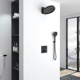 Душевая система для душа Vincea VSFW-421I3MB, чёрный матовый фото 