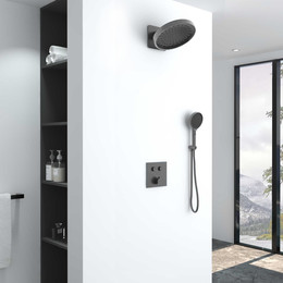 Душевая система для душа Vincea VSFW-421I3GM, вороненая сталь фото 