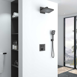 Душевая система для душа Vincea VSFW-421I4GM, вороненая сталь фото 