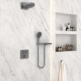 Душевая система для душа Vincea VSFW-4I211RGM, вороненая сталь фото 