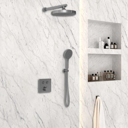 Душевая система для душа Vincea VSFW-4I212GM, вороненая сталь фото 