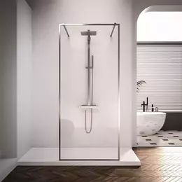 Душевая перегородка Veconi Korato KR90-110-01-C4 110х200 см (стекло 8 мм), хром/прозрачное фото 